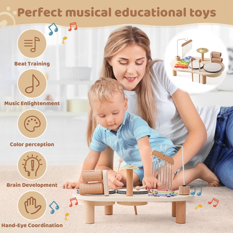 ของเล่นเพื่อการศึกษาเด็กไม้ Ae - Musical Instrument Harmonium บทวิจารณ์และราคา
